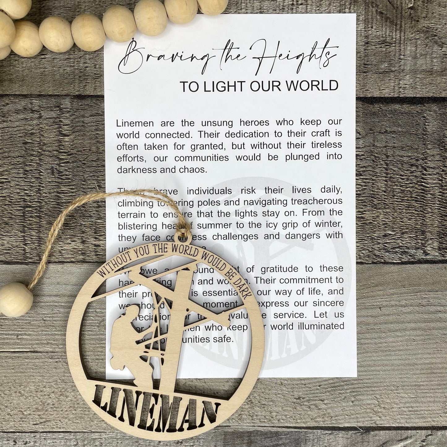 Braving The Heights To Light Our World Lineman Story Card
