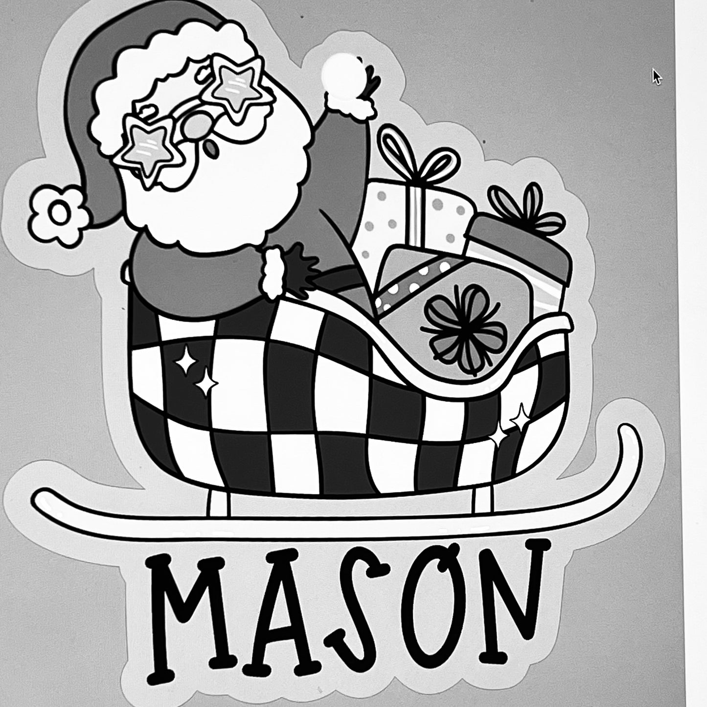 Santa Sleigh Christmas Ornament