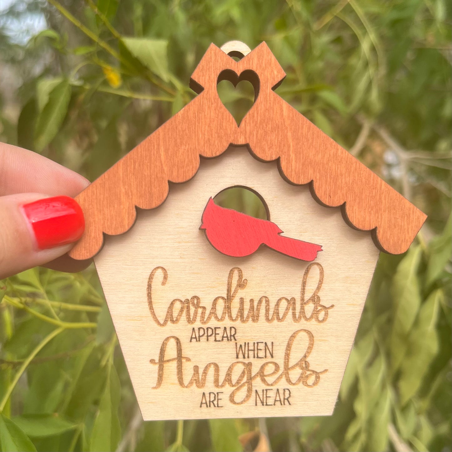 Cardinals Appear When Angels Are Near House Christmas Ornament