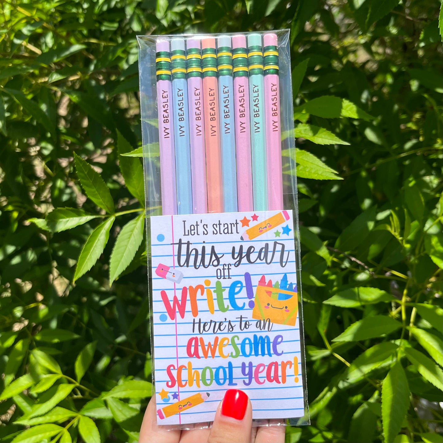 Pastel Ticonderoga Personalized Pencils 8pk