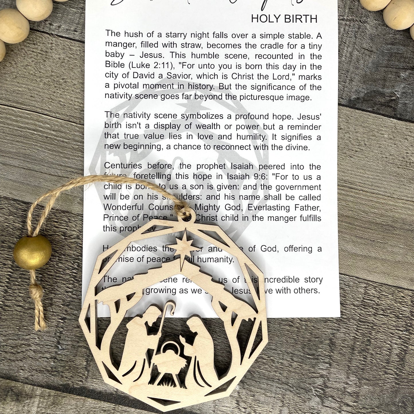 Silent Night's Holy Birth Story Card