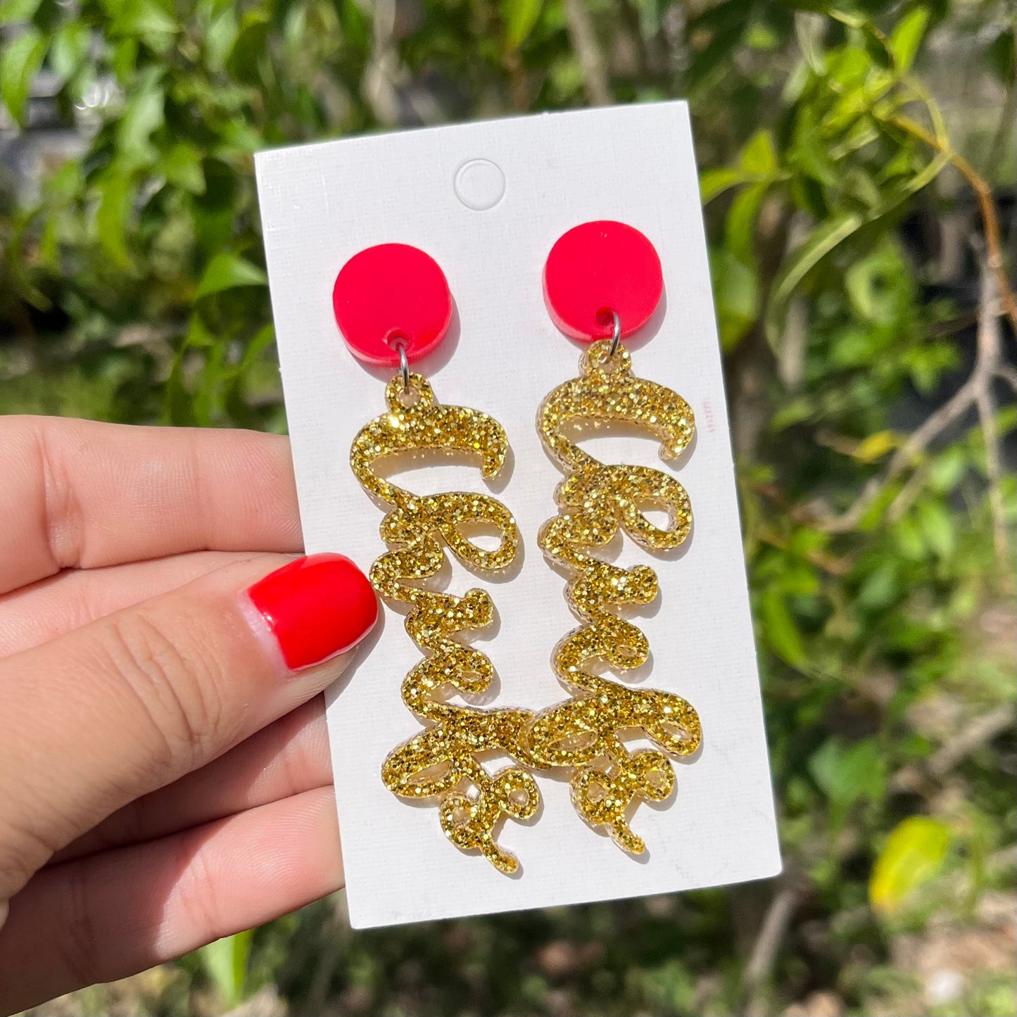 Mascot Stud Dangle Earrings