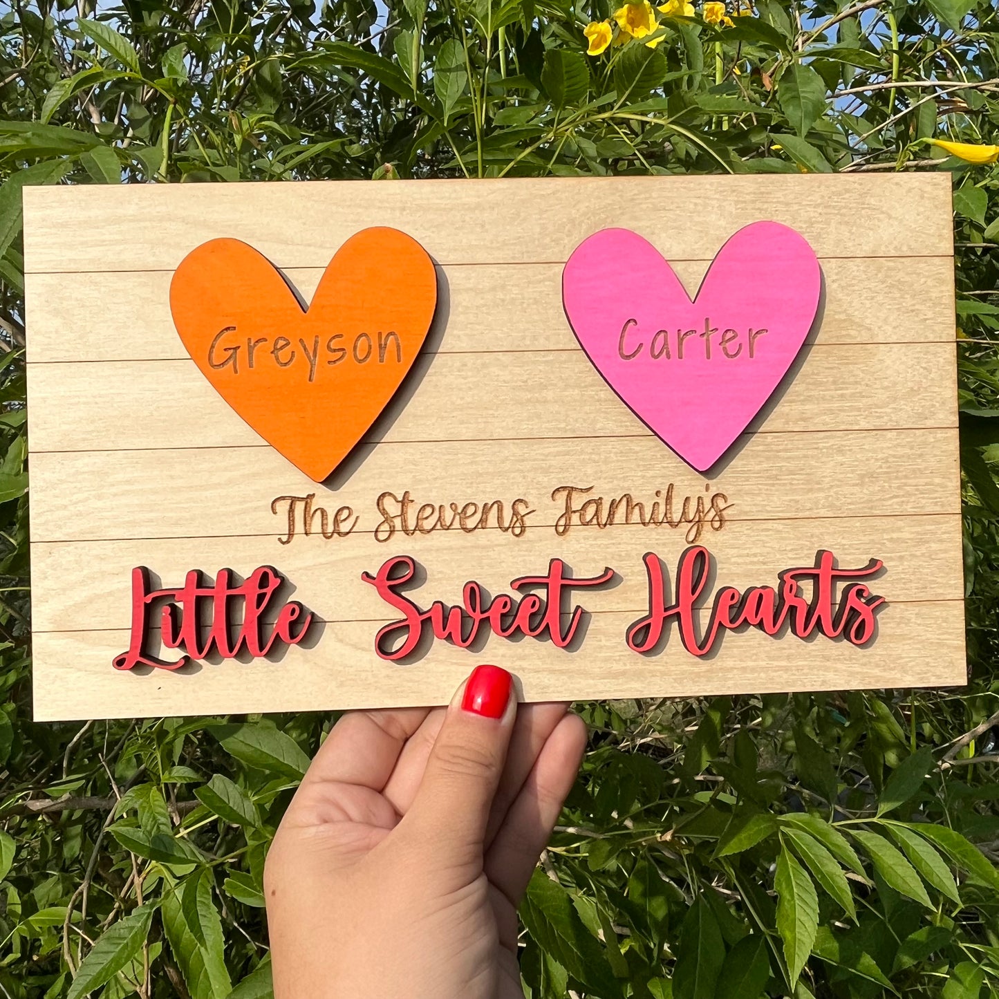 Little Sweet Heart Family Sign