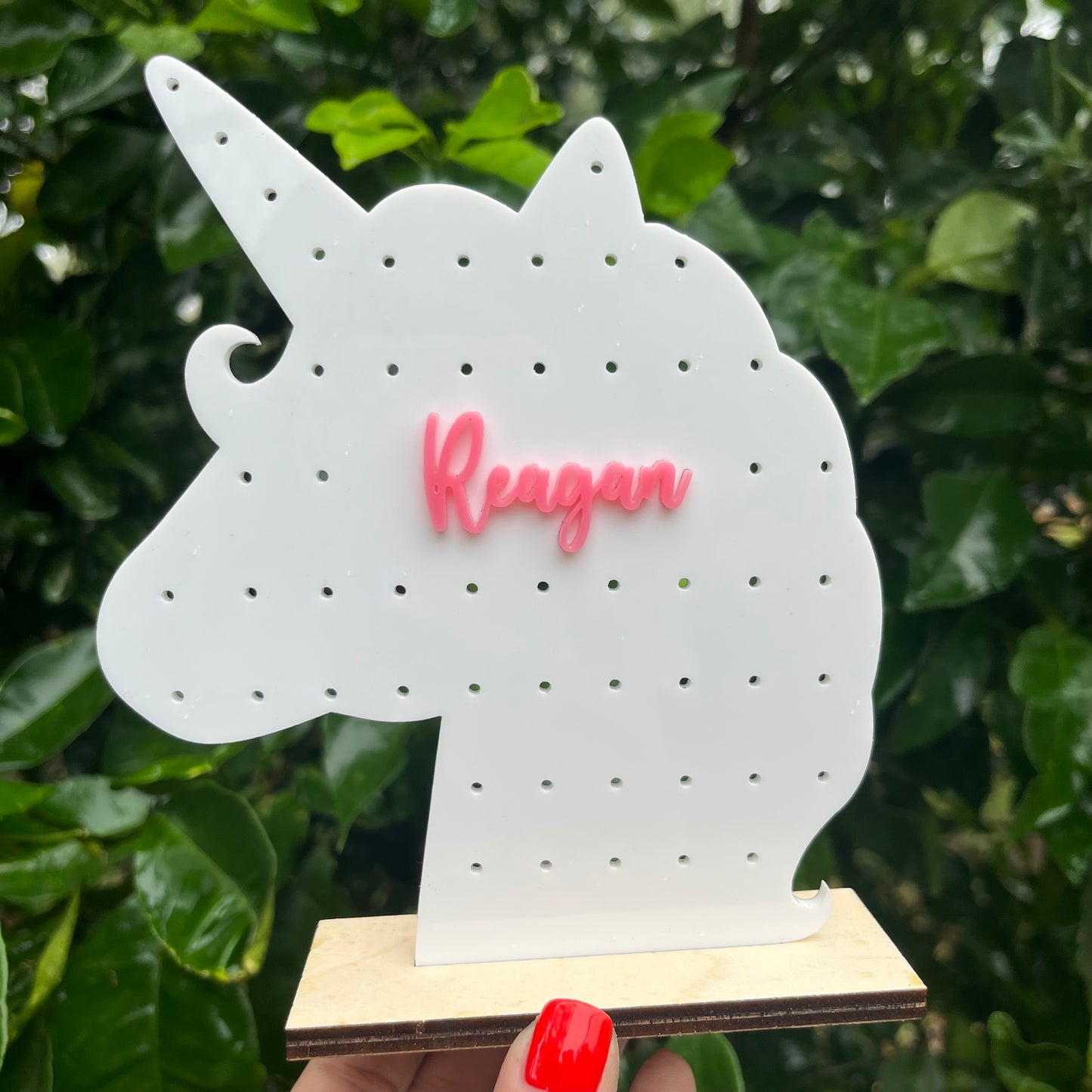 Unicorn Head Acrylic Earring Stand