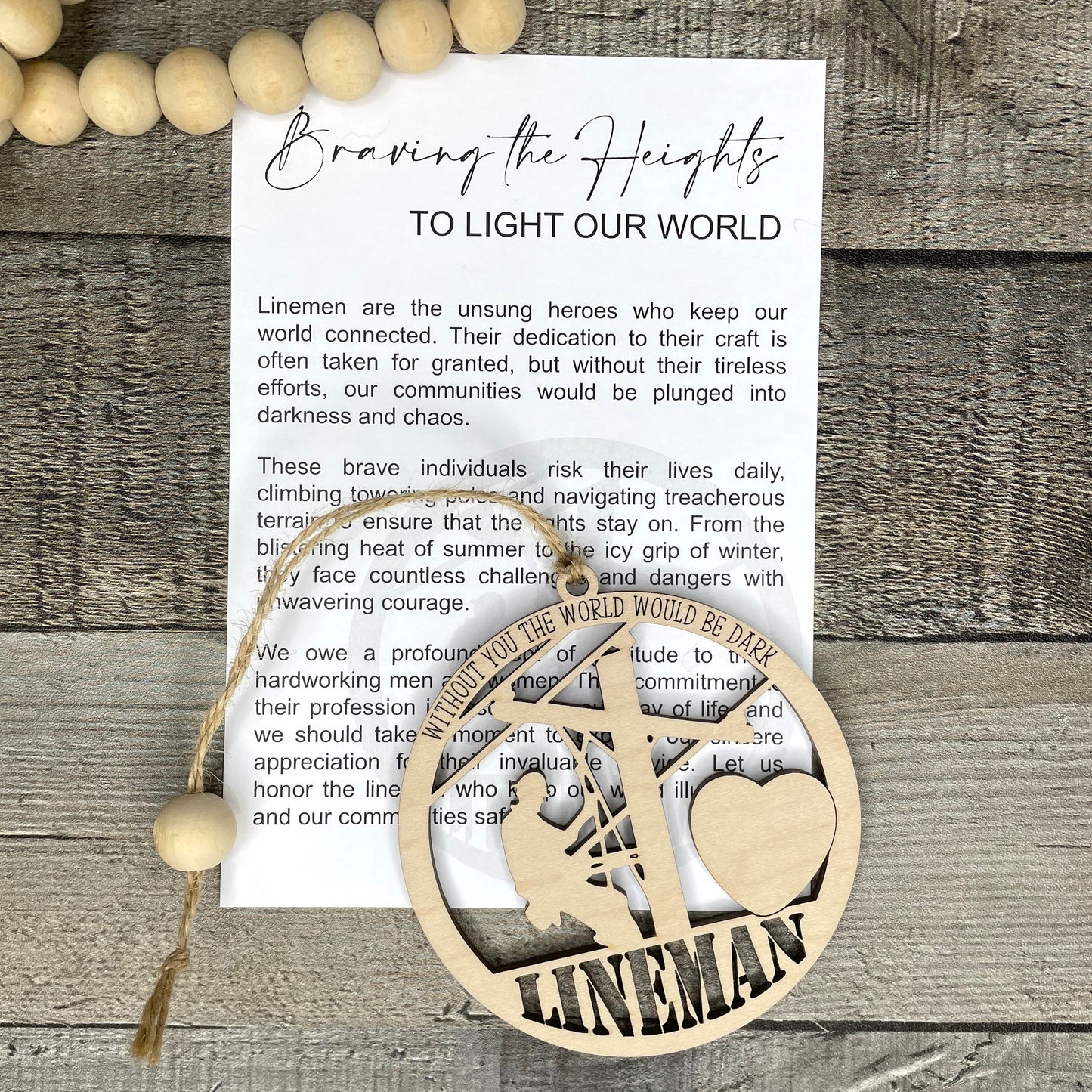 Braving The Heights To Light Our World Lineman Story Card