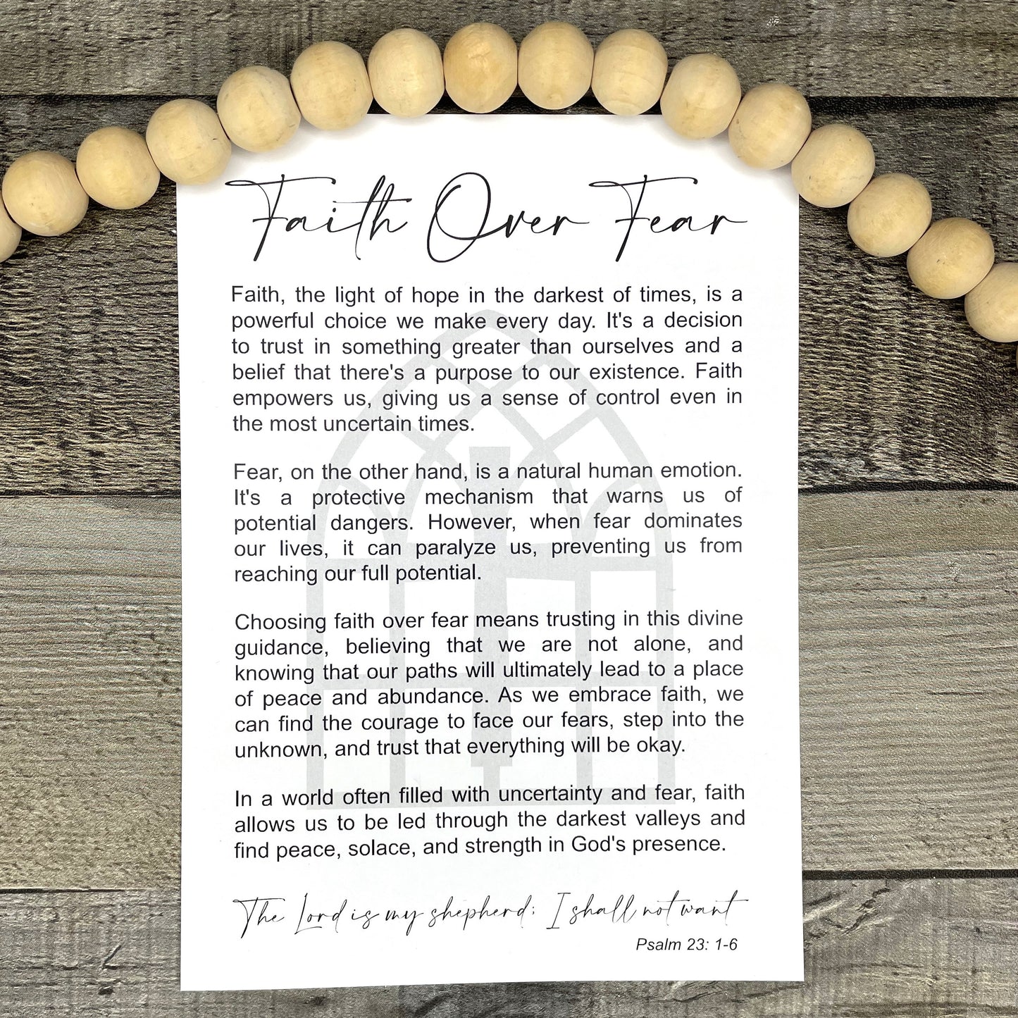 Faith Over Fear Story Card