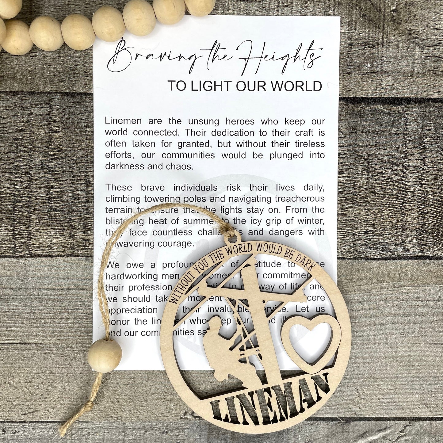 Braving The Heights To Light Our World Lineman Story Card