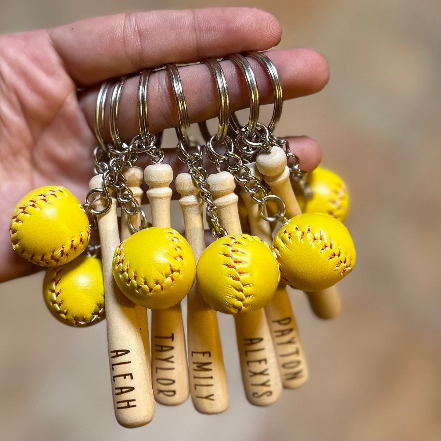 Baseball and Softball Keychains