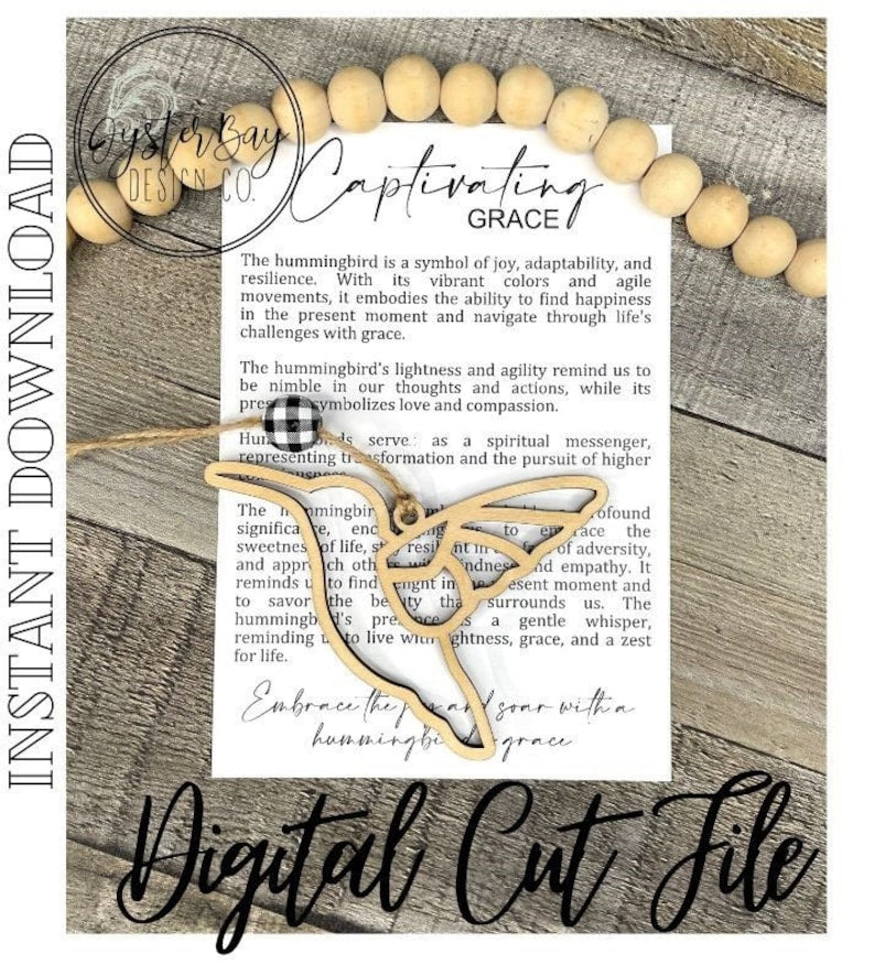Captivating Grace Hummingbird Car Charm