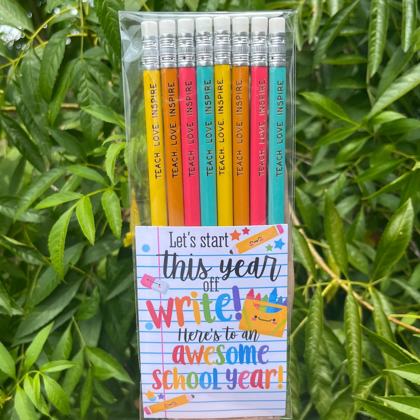 Retro Triangular Personalized Pencils 8pk WS