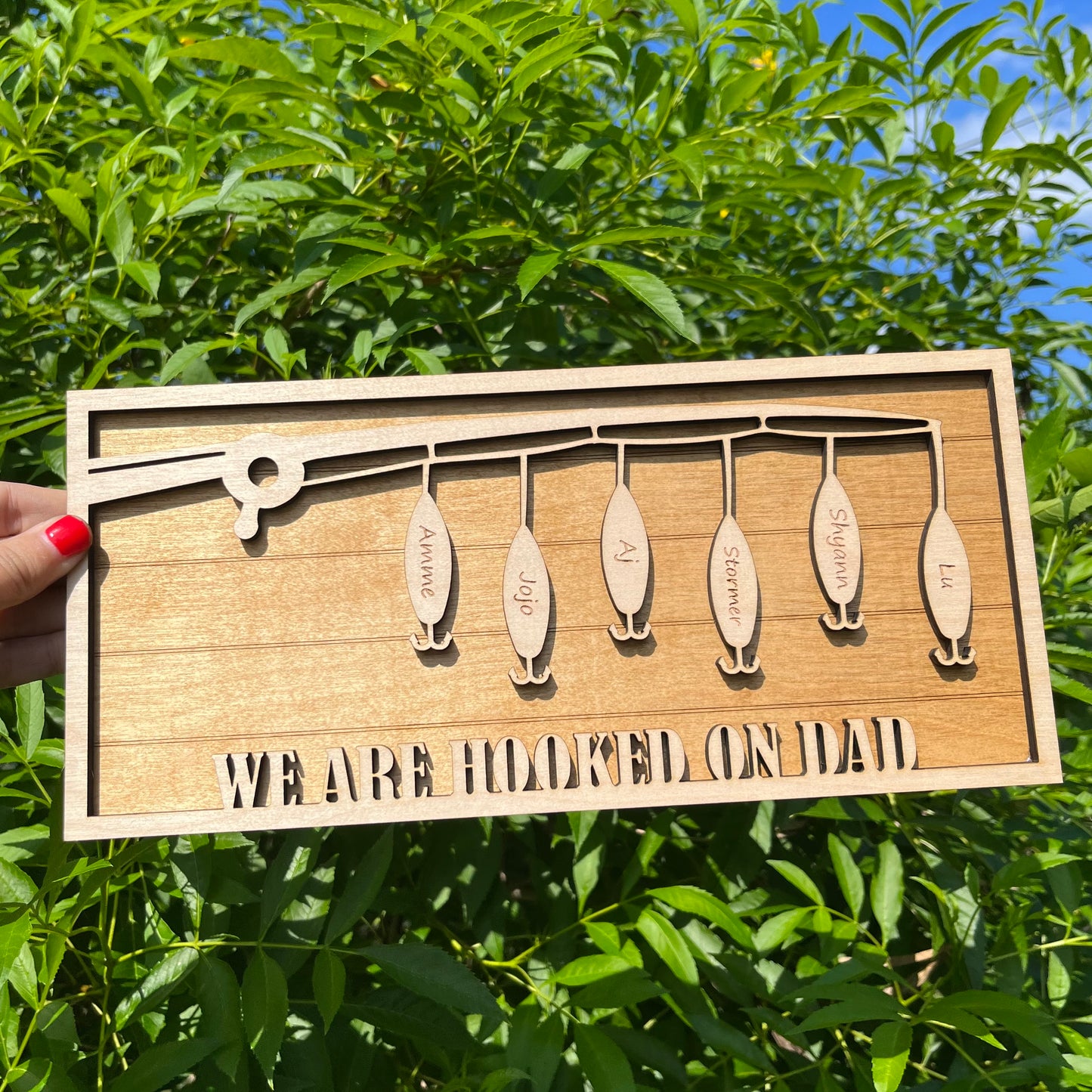 I Am Hooked On Dad Fish Sign