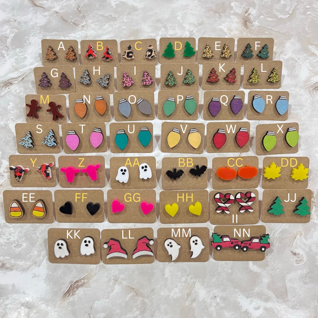 WHOLESALE Holiday Stud Earrings