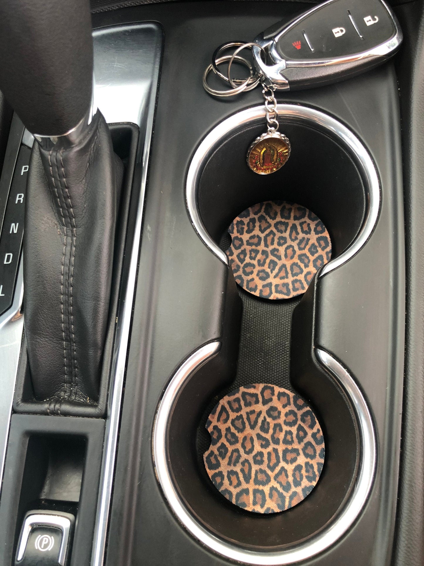 Leopard Car Coaster Set