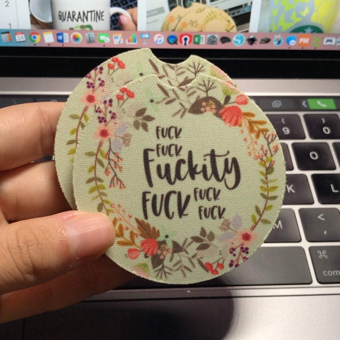 Fuck Fuck Fuckity Car Coasters
