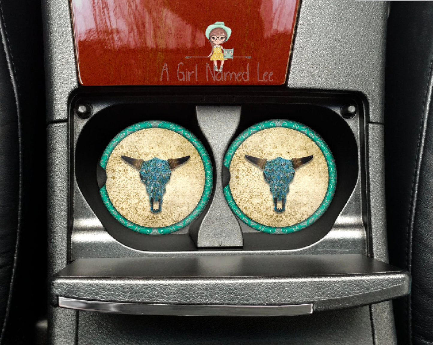 Longhorn Western Rustic Car Coasters