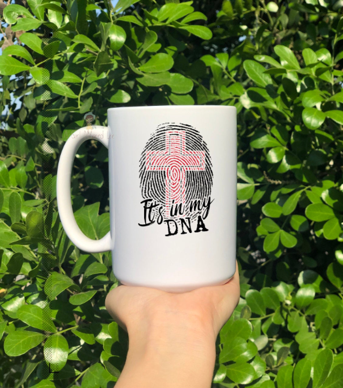 It's In My DNA Cross Fingerprint Mug