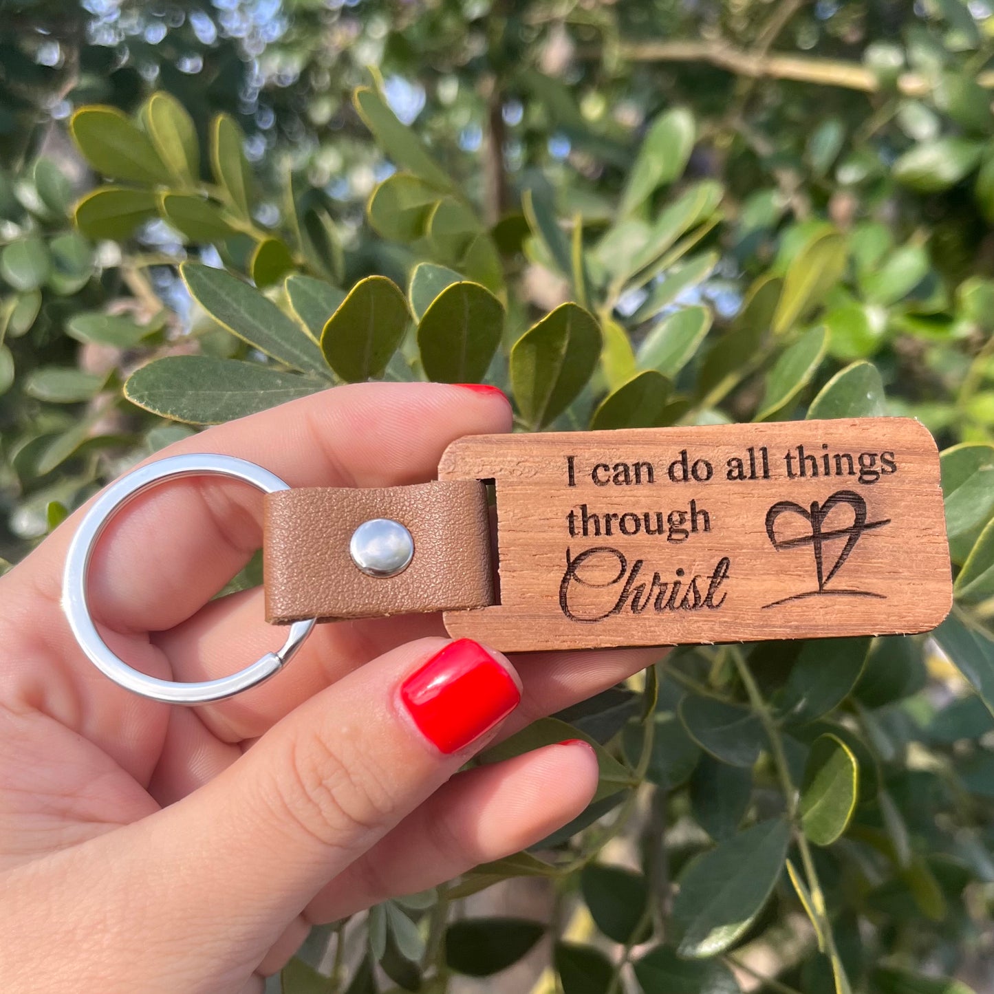 I Can Do All Things Through Christ Rectangular Keychain