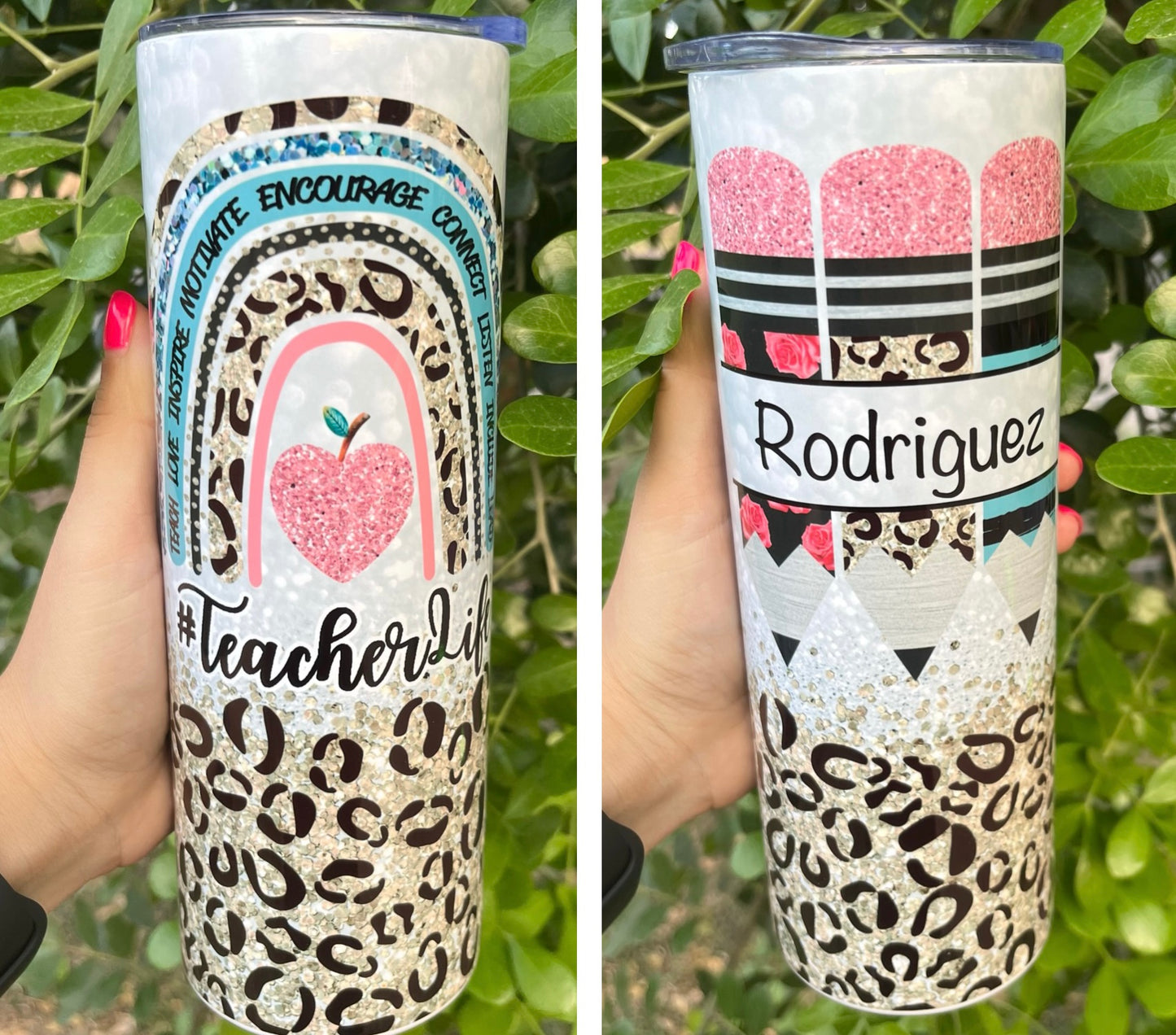 Teacher Rainbow Pencil 20oz Tumbler
