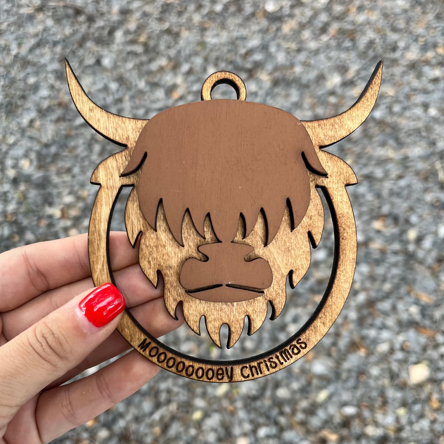 Highland Cow Christmas Ornament