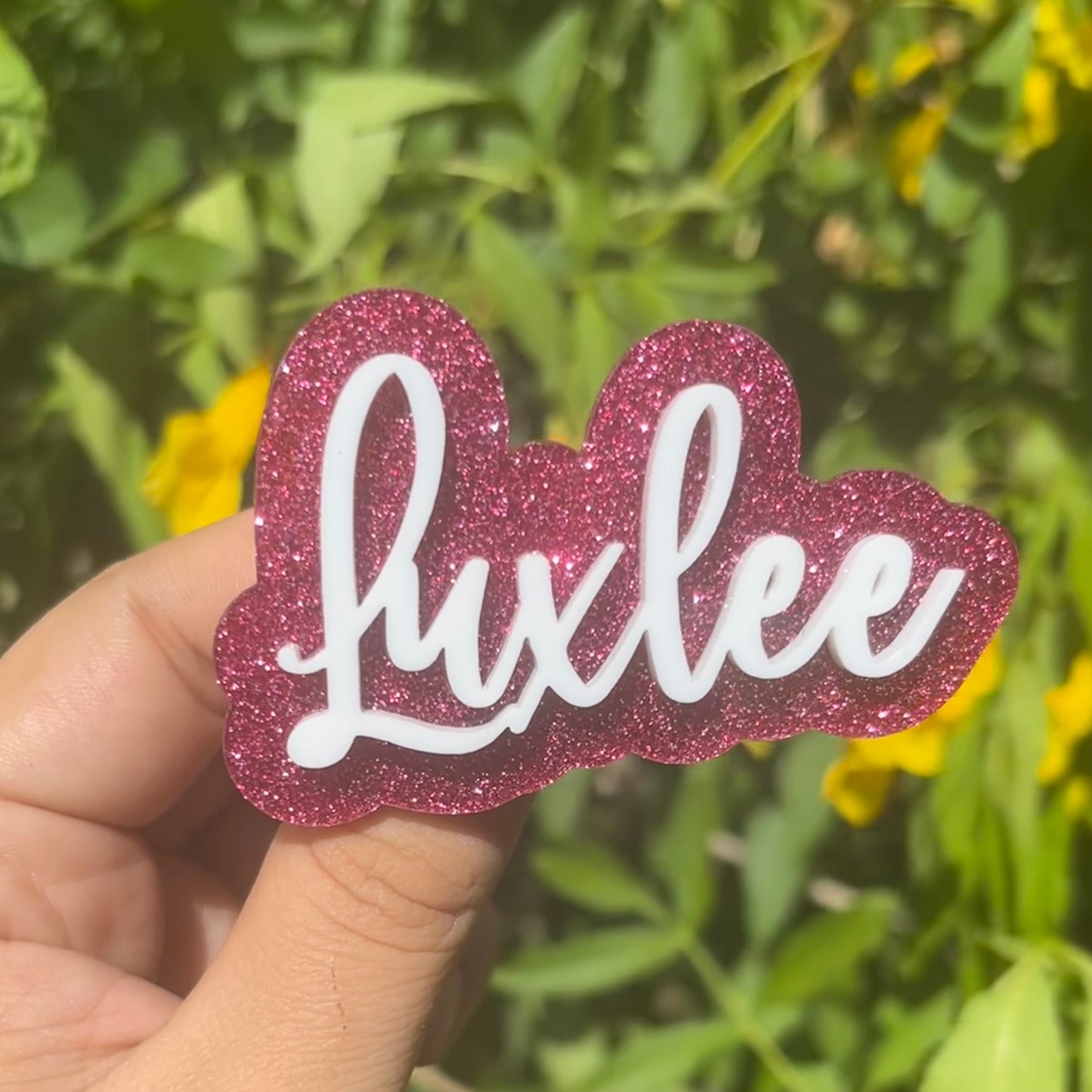 Personalized Acrylic Hair Clip