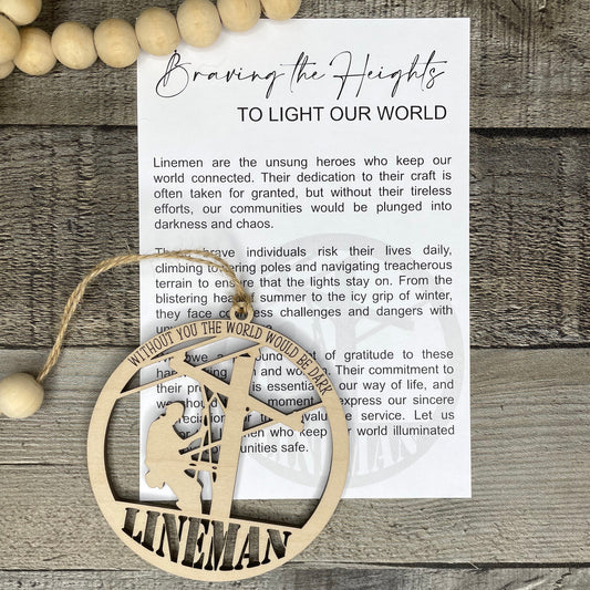 Braving The Heights To Light Our World Lineman Story Card