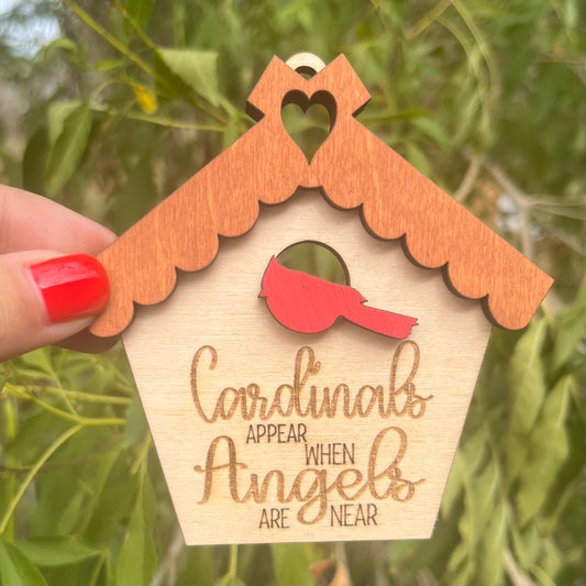 Cardinals Appear When Angels Are Near House Christmas Ornament