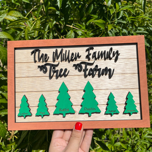 Christmas Family Tree Farm Sign