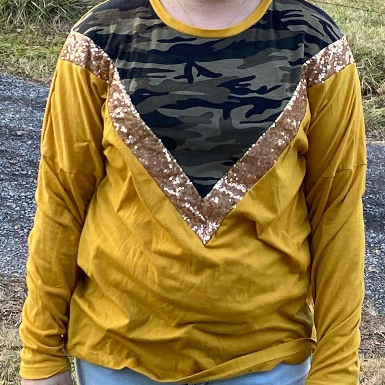 Animal Print and Camo Print Long Sleeve Shirt ***FREE with $15 purchase