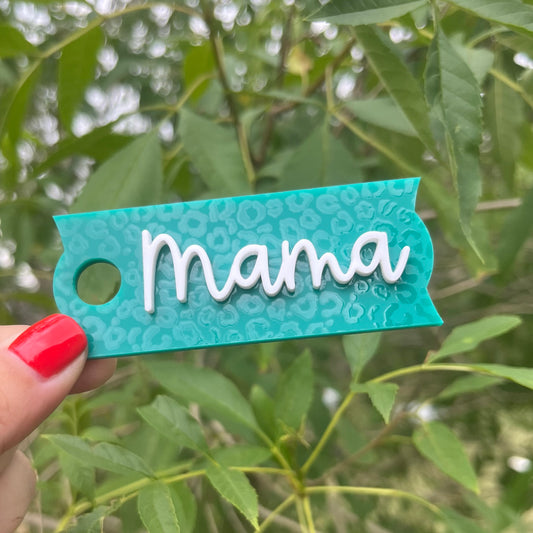 Teal Leopard Print Tumbler Topper