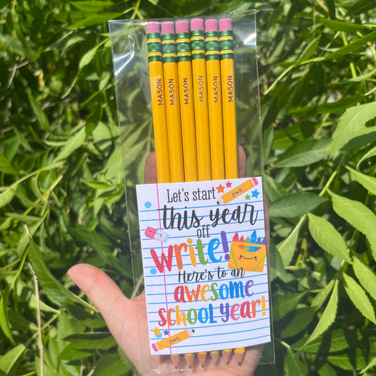 6pk Ticonderoga Personalized Pencils WS