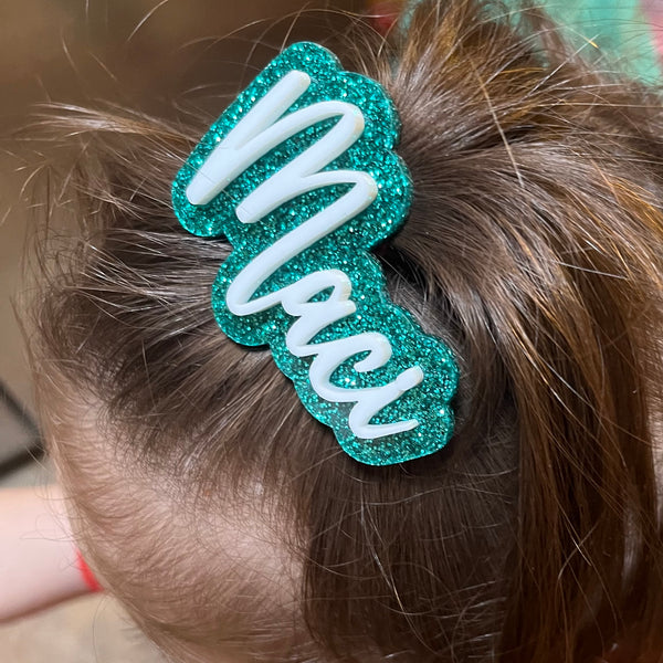 Personalized Acrylic Hair Clip