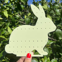 Pastel Yellow Easter Bunny Earring Holder Stand