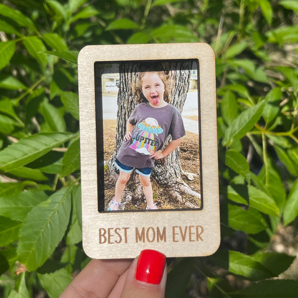 Best Mom Ever Picture Frame Magnet or Car Visor