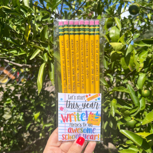 8pk Sassy Ticonderoga Pencils WS