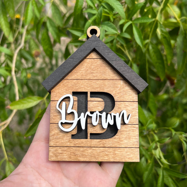 Shiplap Family House Christmas Ornament