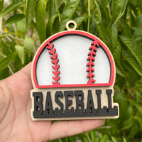 Baseball 2 Layer Sport Ornament