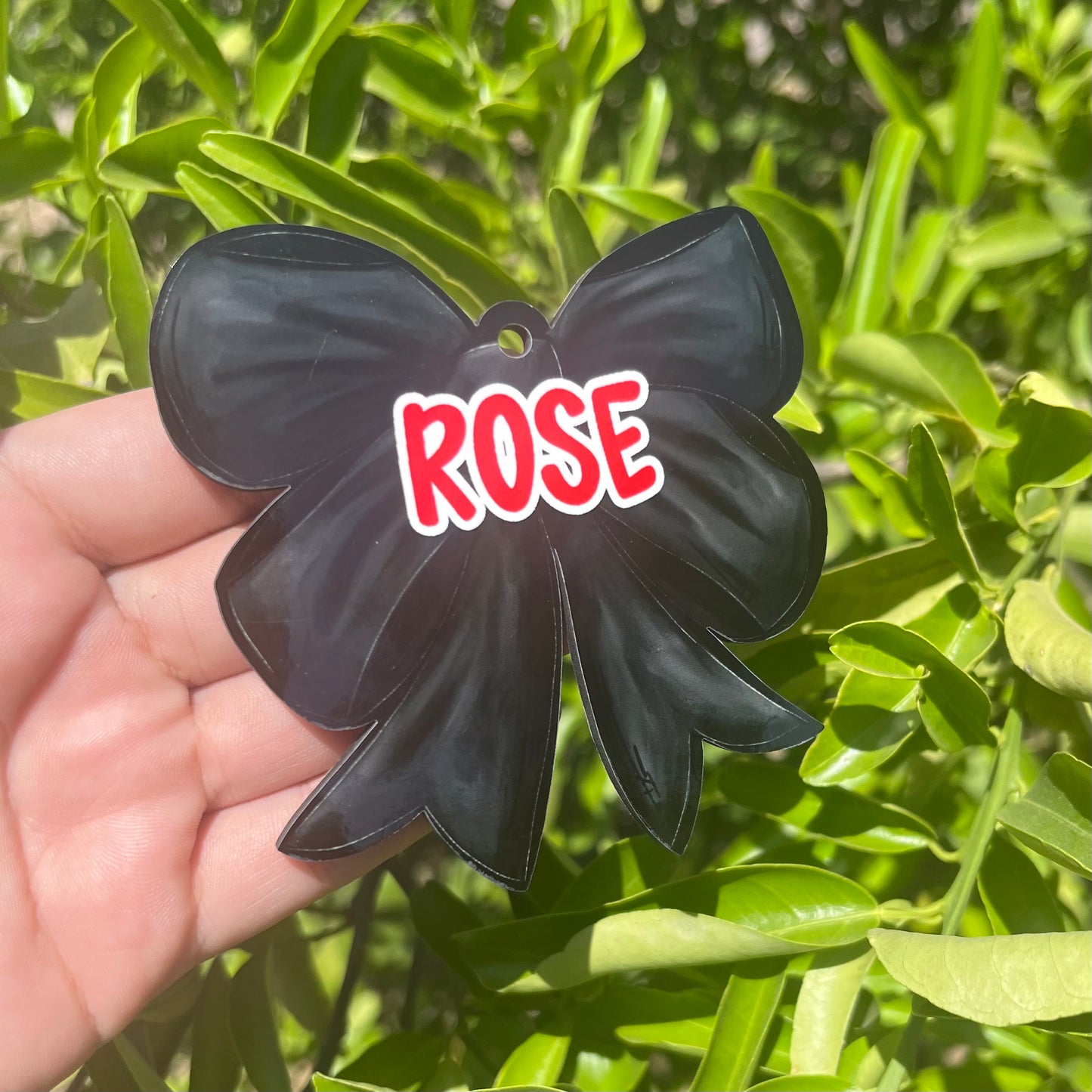 Black Bow MDF Bag Tag
