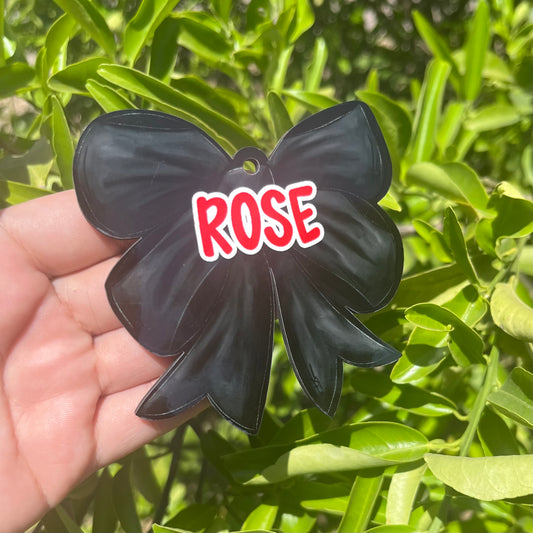 Black Bow MDF Bag Tag