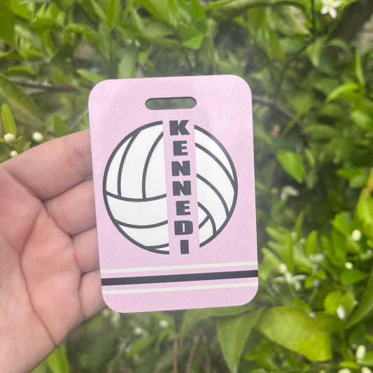 Split Volleyball MDF Luggage Tag
