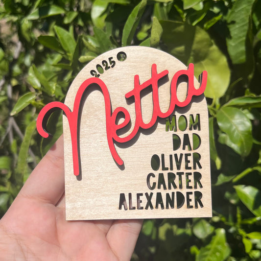 Family Arch Christmas Ornament