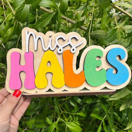 Teacher Desk Name Plate