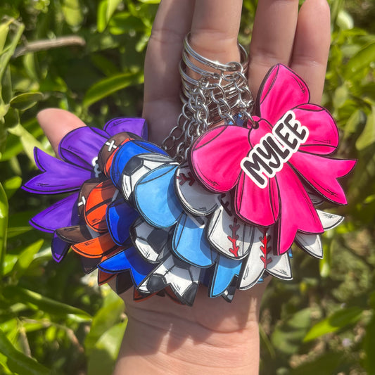 Bow MDF Keychains