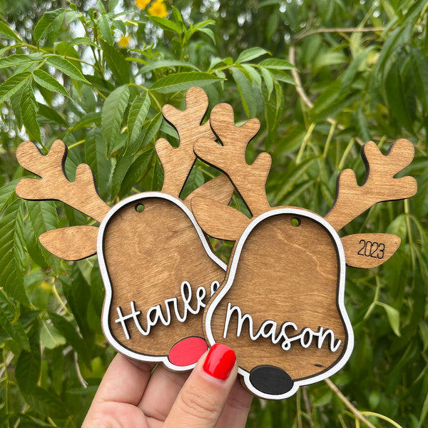 Personalized Reindeer Ornament
