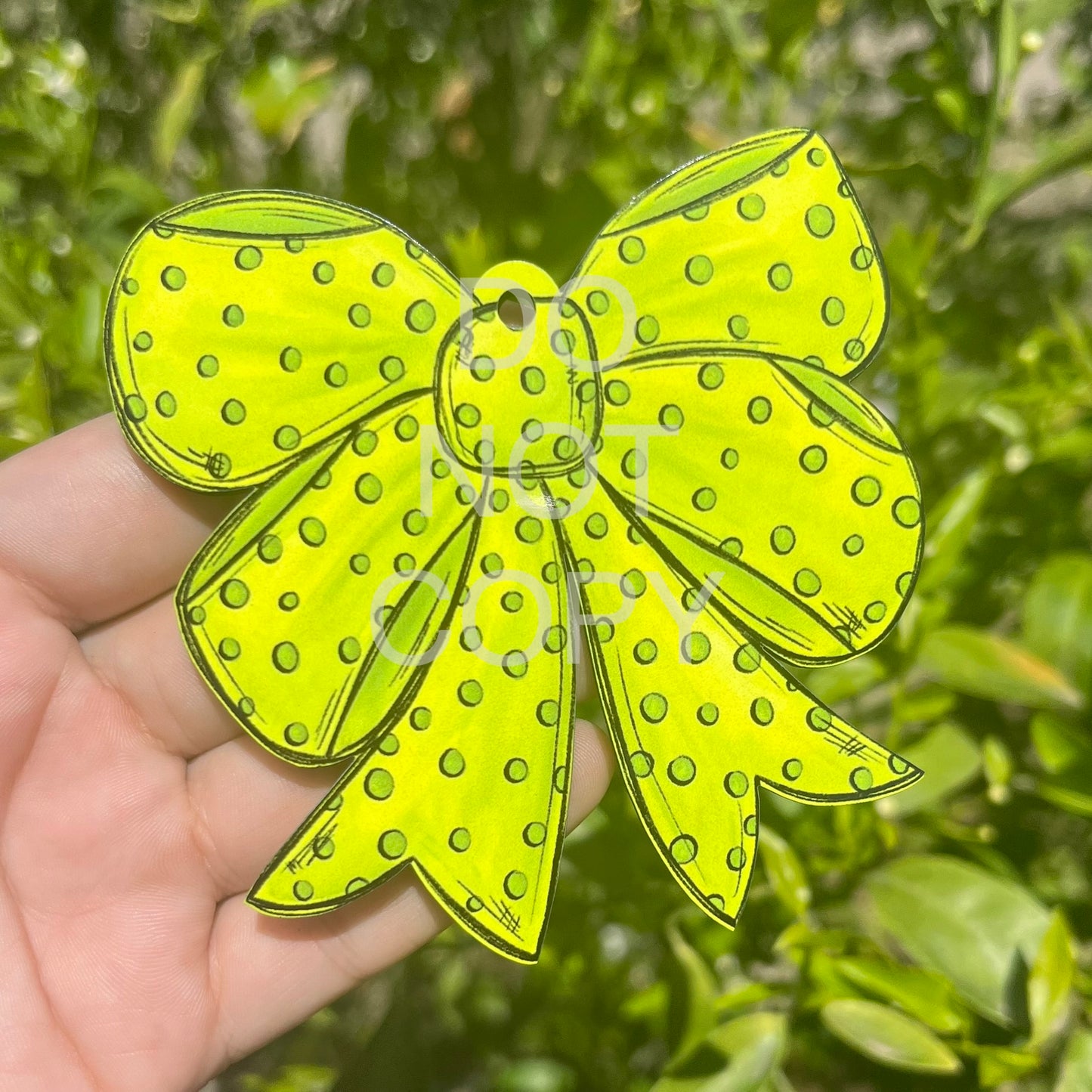 Pickelball Bow MDF Bag Tag