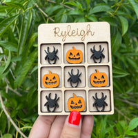 Halloween Pumpkins and Spiders Tic Tac Toe
