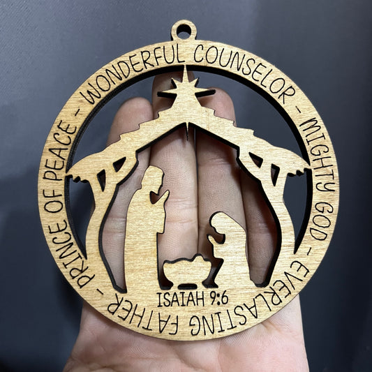 Nativity Isaiah 9:6 Ornament