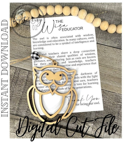 The Wise Educator Owl Car Charm