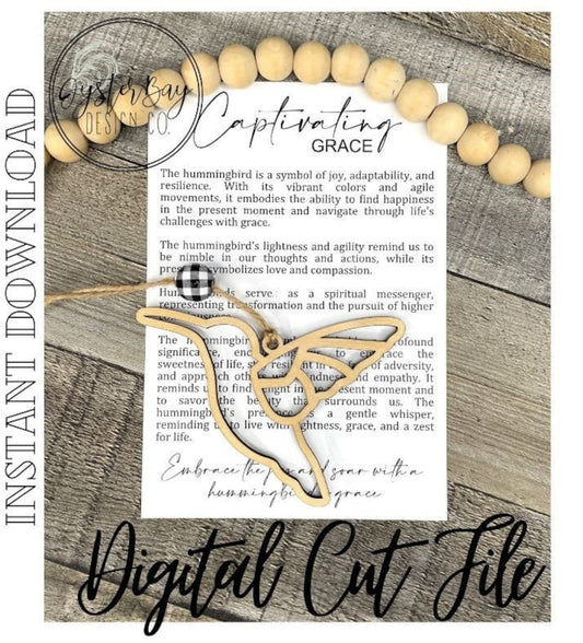 Captivating Grace Hummingbird Car Charm