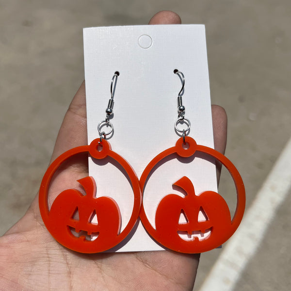 Halloween Round Dangle Earrings