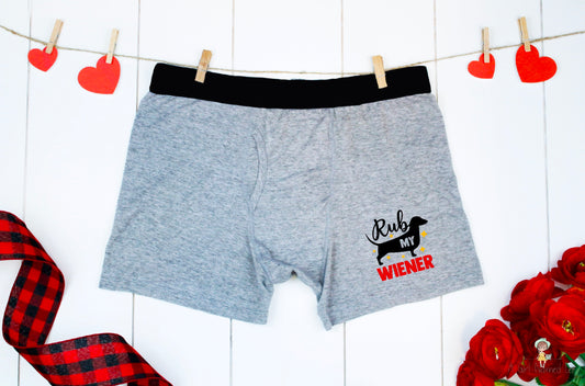 Rub My Wiener Men's Anniversary Boxers